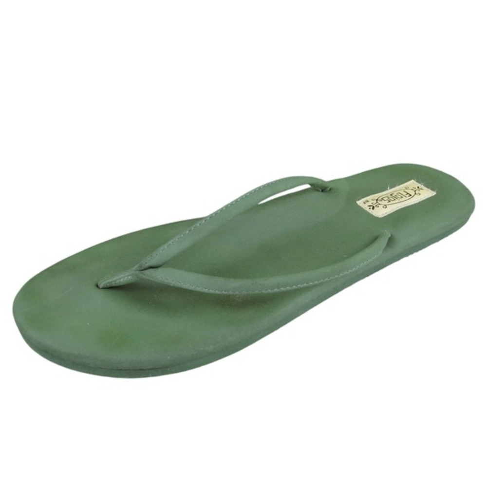 Flojos Women's  Flip Flop Green Synthetic Sz 10 Medium Gently‎ Used 2025